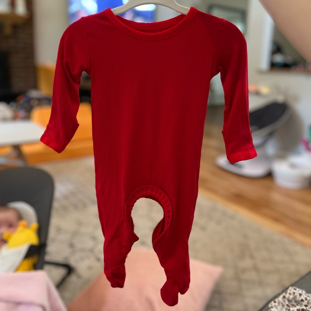 OG Lemon & Loom - Cherry Ribbed Sleeper - 0-3 Months